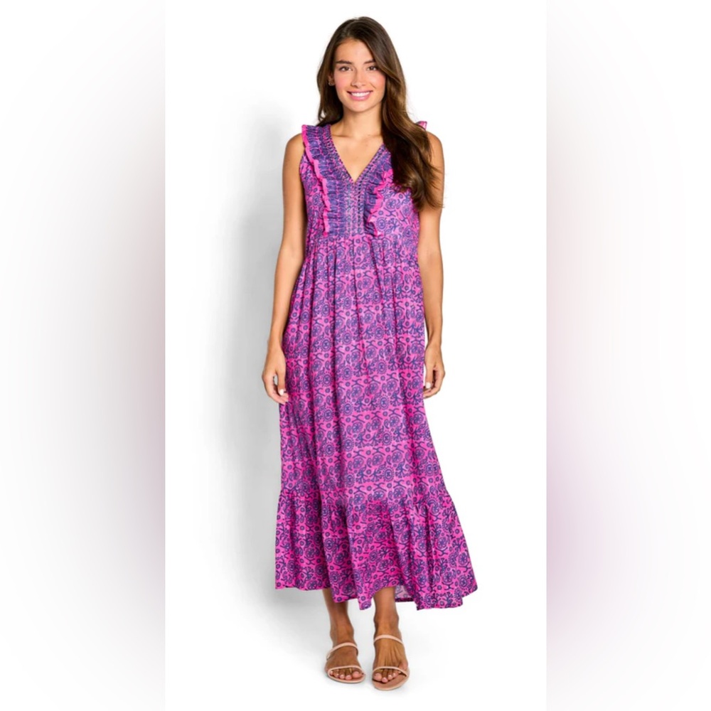 Bella Tu Blue & Pink Gemma Dress XS